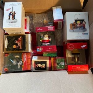 Box of 39 Hallmark ornaments